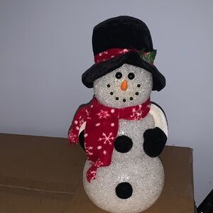 Festive Light up Multicolor Snowman Decoration with Red Scarf.  4/$20